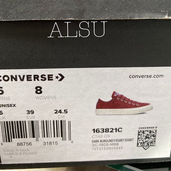 Converse Ctas Suede Dark Burgundy Low Top W AUTHEN - Picture 8 of 8